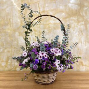 Cesta de Margaritas Lilas