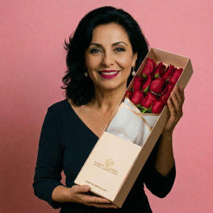 CAJA DE 12 ROSAS ROJAS